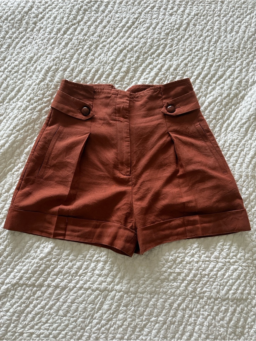 Sezane Mila Shorts Terracotta - Size 2